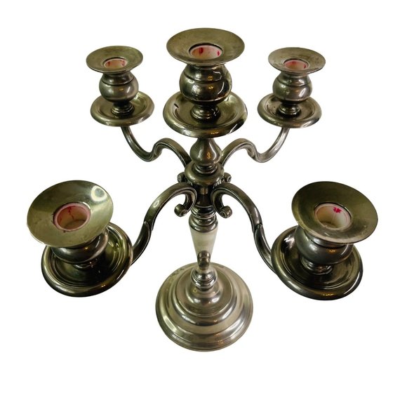 Vintage Silver Plate Candelabra For 5 Tapered Candlesticks 14.5" T 13" W - Picture 3 of 8